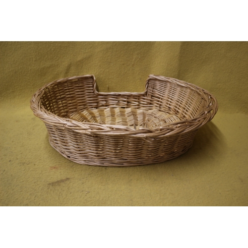 223 - Aged Wicker Pet Basket, 60cm Across