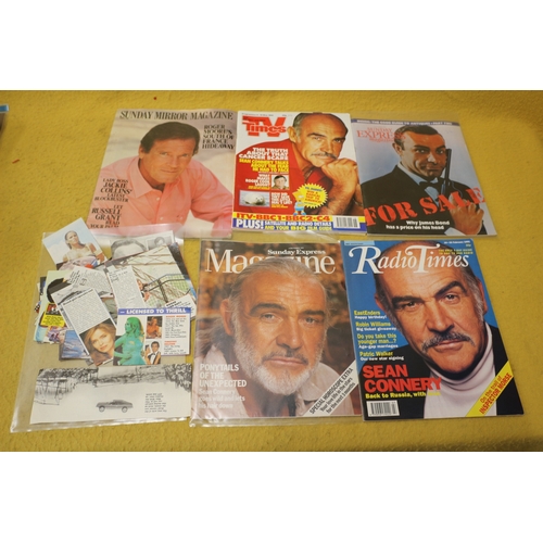 224 - Collection of James Bond Magazines and News Clippings