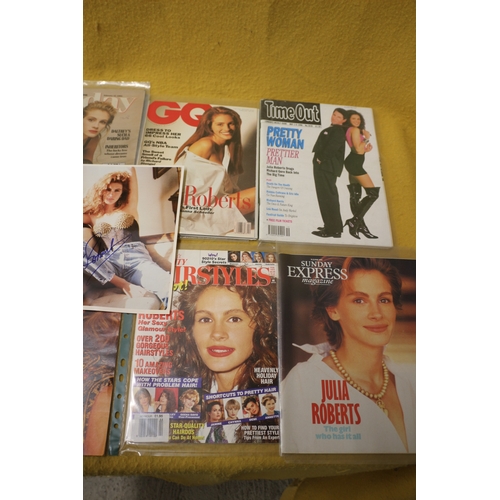 225 - Collection of Julia Roberts Magazines and Signed Photo