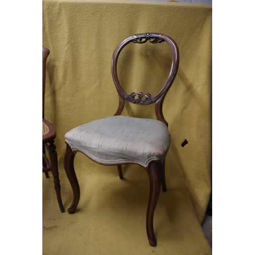 230 - 2 Aged Chairs Including Balloon Back