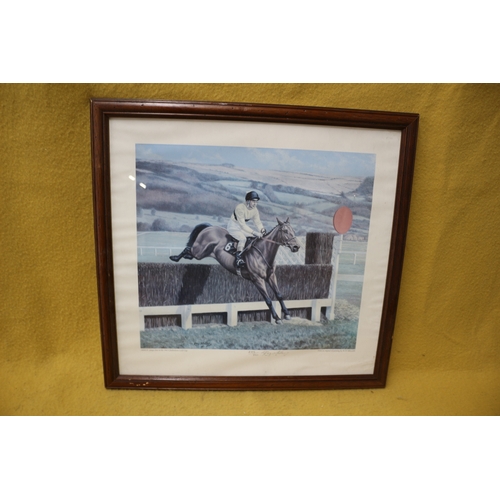 248 - Limited Edition print 285 of 850, signed in pencil by Roy Miller 'Arkle Jumps Clear in the 1965 Chel... 