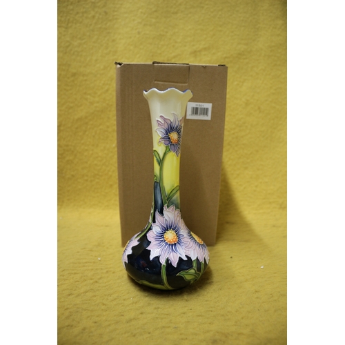 100 - Old Tupton Ware Lilac Daisy Deisgn Bud Vase, 20.5cm tall