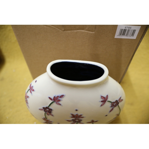 102 - Old Tupton Ware Tube Lined Lavender Purse Vase, 15cm tall