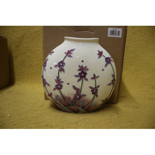 102 - Old Tupton Ware Tube Lined Lavender Purse Vase, 15cm tall