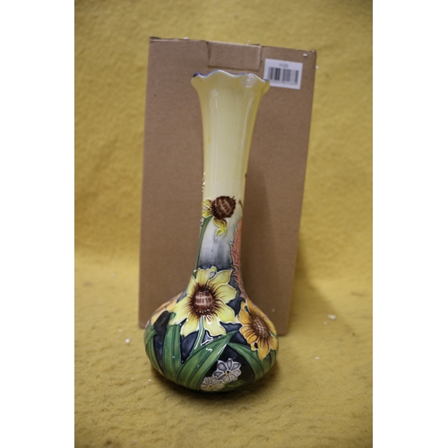 103 - Old Tupton Ware Summer Bouquet Bud Vase, 21cm tall