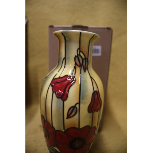 96 - Old Tupton Ware Yellow Poppy Vase, 22cm