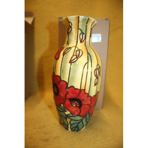 96 - Old Tupton Ware Yellow Poppy Vase, 22cm