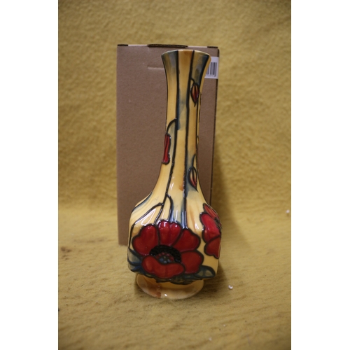 98 - Old Tupton Ware Yellow Poppy Bud Vase, 18.5cm