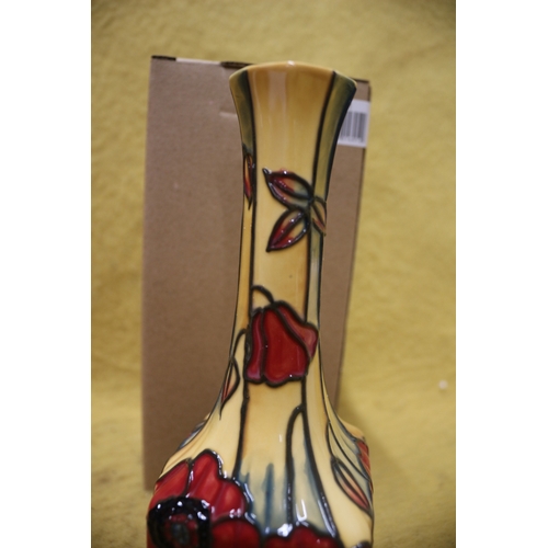 98 - Old Tupton Ware Yellow Poppy Bud Vase, 18.5cm