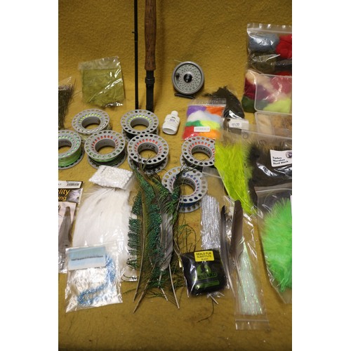 123 - Fly Fishing Gear, including Daiwa Graphite Sensor Delux Fly Rod (appears to be carbon fibre) with Ri... 