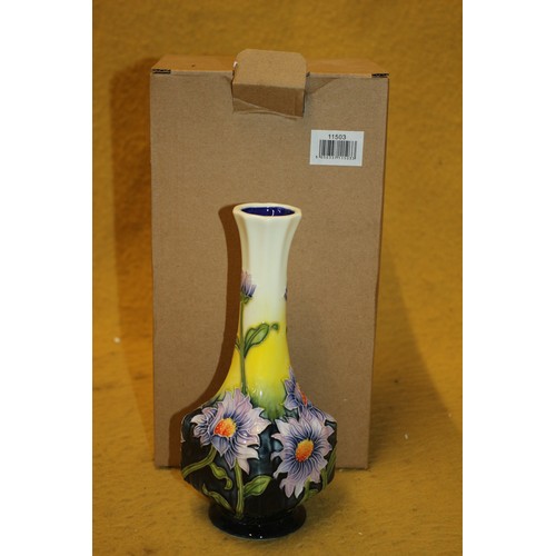 93 - Old Tupton Ware Lilac Daisy Design Bud Vase, 18.5cm Tall