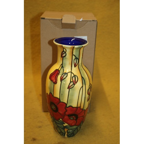 96 - Old Tupton Ware Yellow Poppy Vase, 22cm