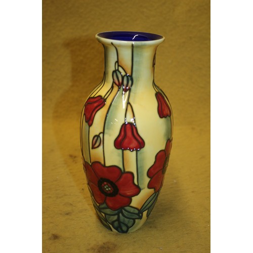 96 - Old Tupton Ware Yellow Poppy Vase, 22cm