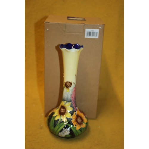 103 - Old Tupton Ware Summer Bouquet Bud Vase, 21cm tall