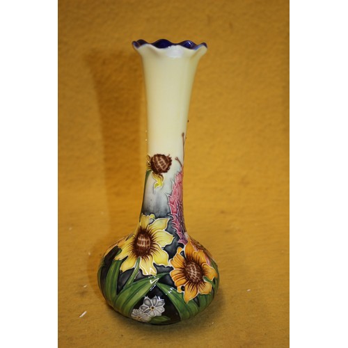 103 - Old Tupton Ware Summer Bouquet Bud Vase, 21cm tall