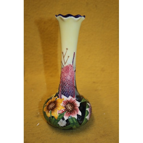 103 - Old Tupton Ware Summer Bouquet Bud Vase, 21cm tall