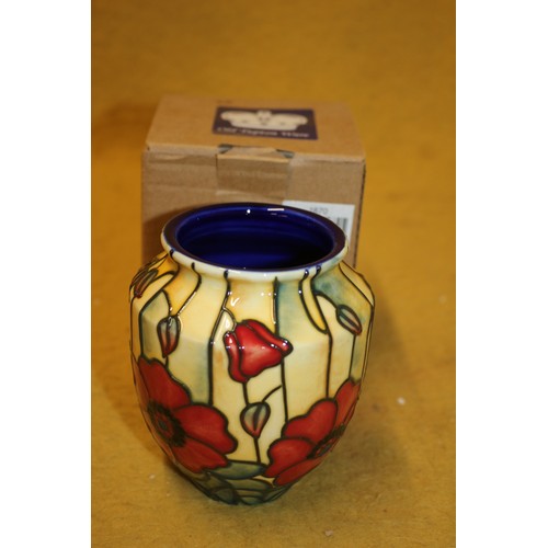 115 - Old Tupton Ware Yellow Poppy Vase, 10.5cm