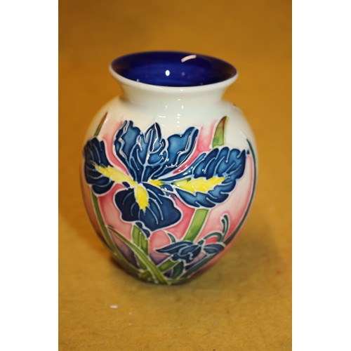 119 - Old Tupton Ware Blue Iris Vase, 10.5cm