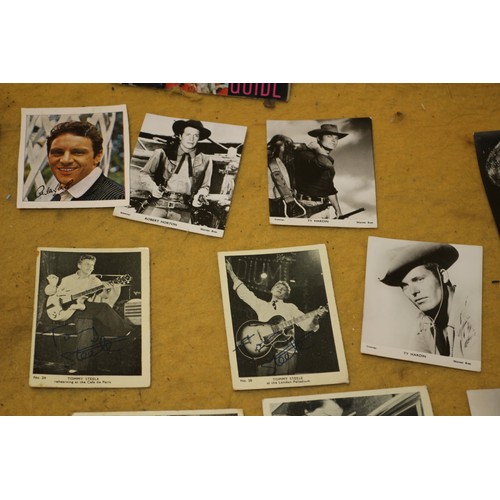 52 - Bundle of Aged Black and White Cards, Depicting Actors, Musicians, Singers etc