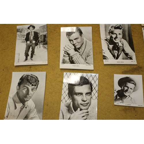 52 - Bundle of Aged Black and White Cards, Depicting Actors, Musicians, Singers etc