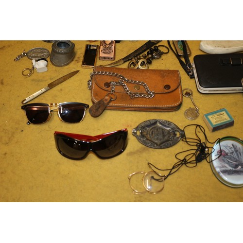 53 - Bundle of Curios and Interesting Items including Police sunglasses