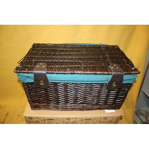 62 - New and Boxed Marks & Spencer's Hamper Basket, 51cm wide