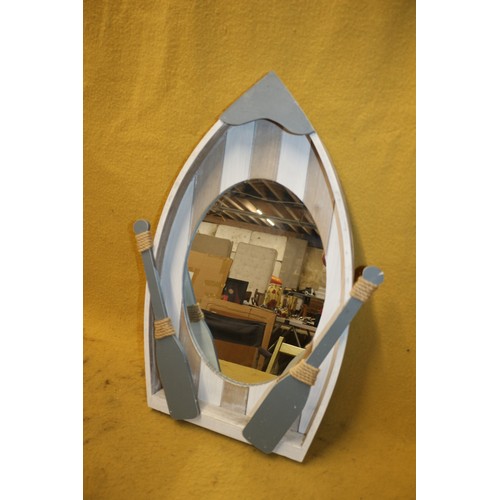 66 - Boat Style Mirror, 52cm tall