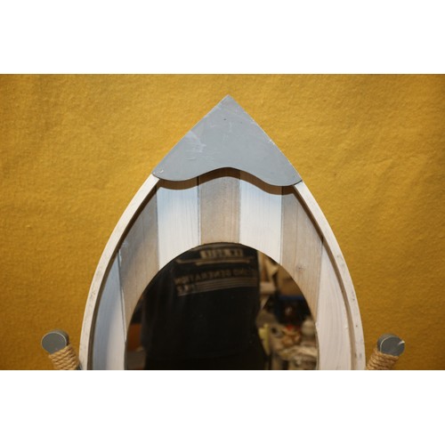 66 - Boat Style Mirror, 52cm tall