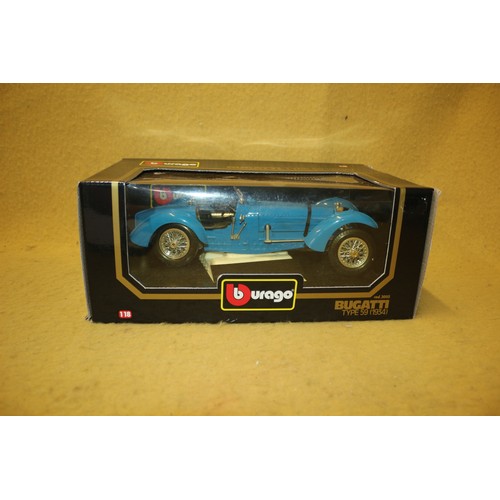 103 - Burago Bugatti Type 50 (1934) 1:18 Scale Model Car, Boxed