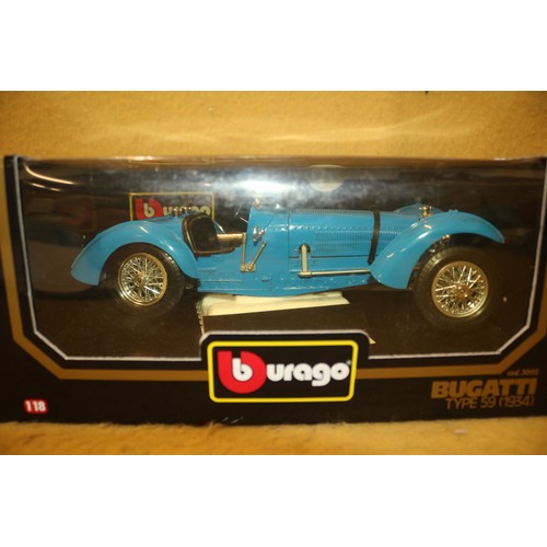 103 - Burago Bugatti Type 50 (1934) 1:18 Scale Model Car, Boxed