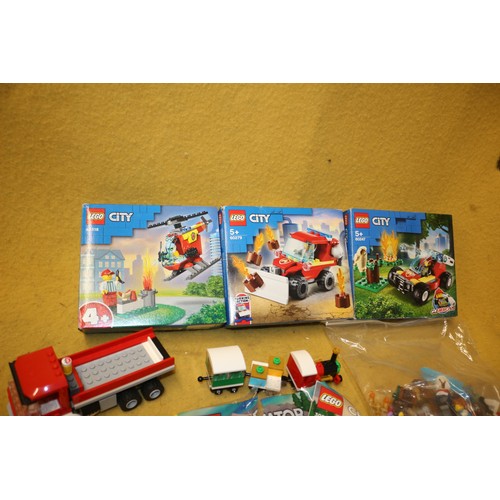 123 - Lego City Model Kits Plus Bag of Mini Figures and Other Parts (Vendor States Complete Kits)