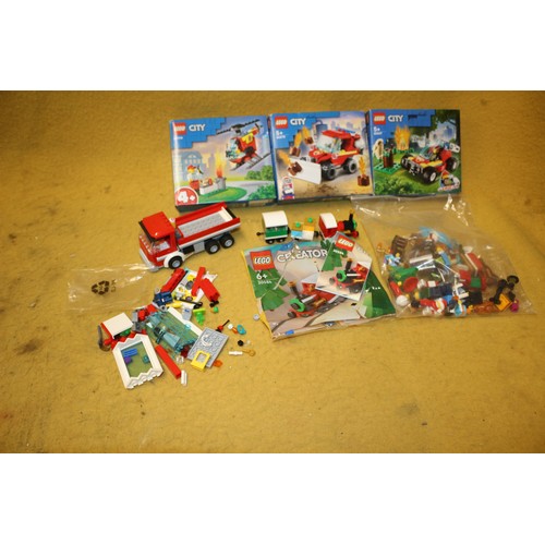 123 - Lego City Model Kits Plus Bag of Mini Figures and Other Parts (Vendor States Complete Kits)