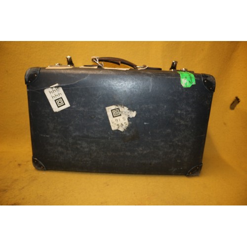 135 - Vintage Suitcases with Luggage Labels, Globe Trotters, 56cm wide