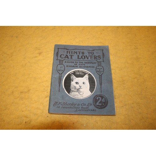 144 - 1st Edition Hints to to Cat Lovers Book