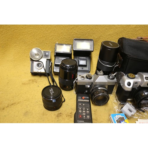 1 - Large Bundle of Vintage Cameras, Including New