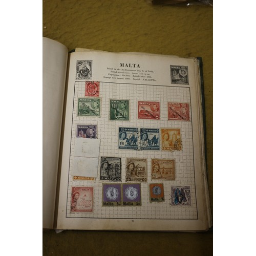 5 - Aged Stamp Album Plus Bag Of Stamps