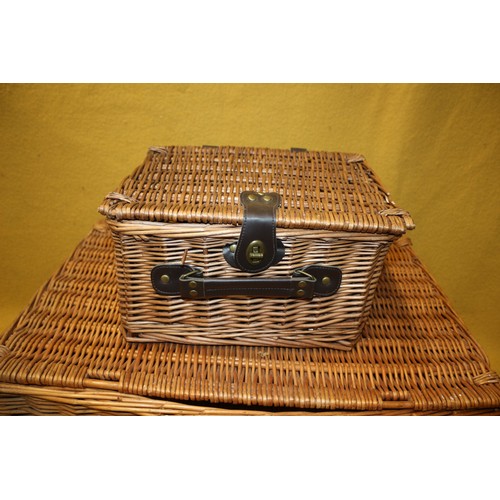 22 - 2 Wicker Baskets, Largest 60cm Wide