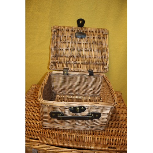 22 - 2 Wicker Baskets, Largest 60cm Wide