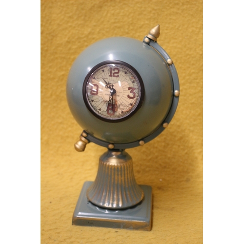 402 - Metal Globe Design Clock