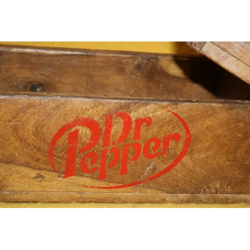 403 - 2 x Dr Pepper Marked upcycled Brick Mould Tray Boxes - 32cm Long