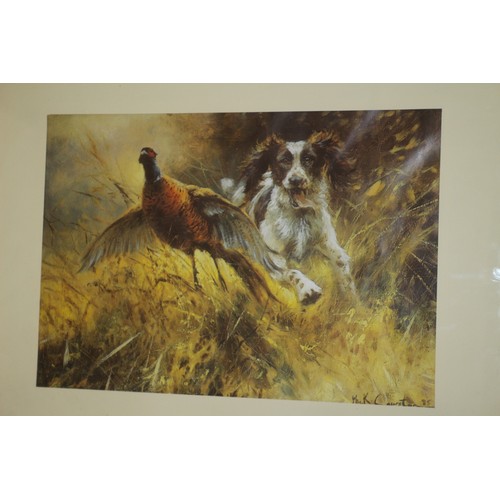 3 - Print of a Dog Hunting a Pheasant, 62 x 51cm