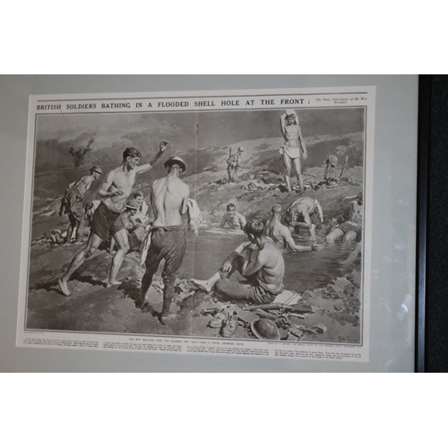 4 - Print of Soldiers Bathing, 65 x 51 cm