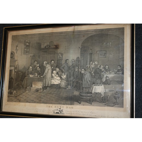 7 - 'The Rent Day' January 6th 1877 Engraving, 71 x 49cm