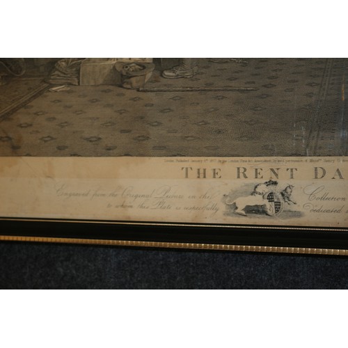 7 - 'The Rent Day' January 6th 1877 Engraving, 71 x 49cm