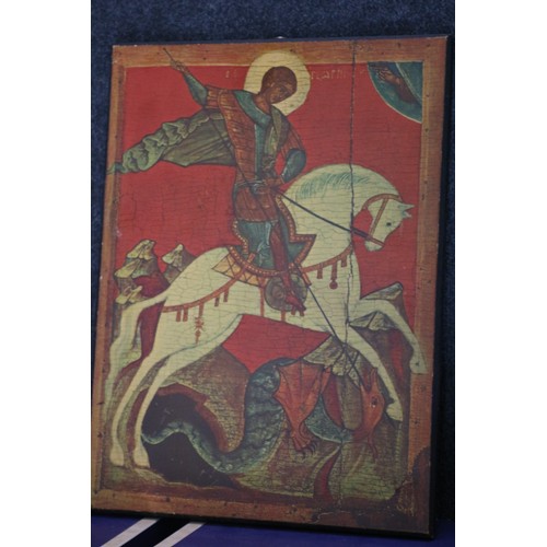 63 - St George on Block, 45 x 33 cm