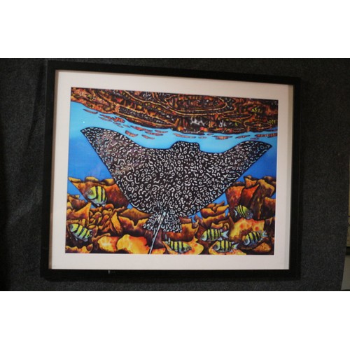 79 - Jean Baptiste, Caribbean Eagle Ray, 59 x 74 cm