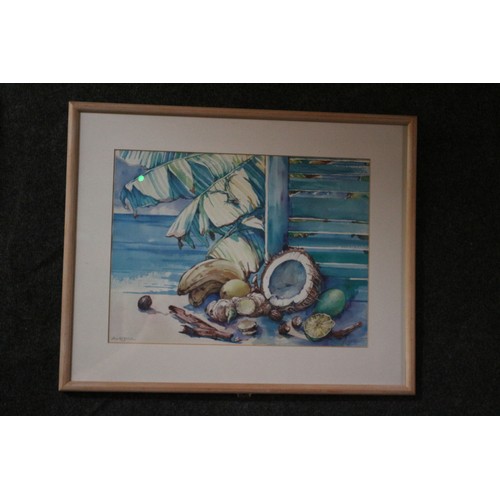 80 - Gilly Gobiret Fruit/Beach Print, 43 x 53 cm