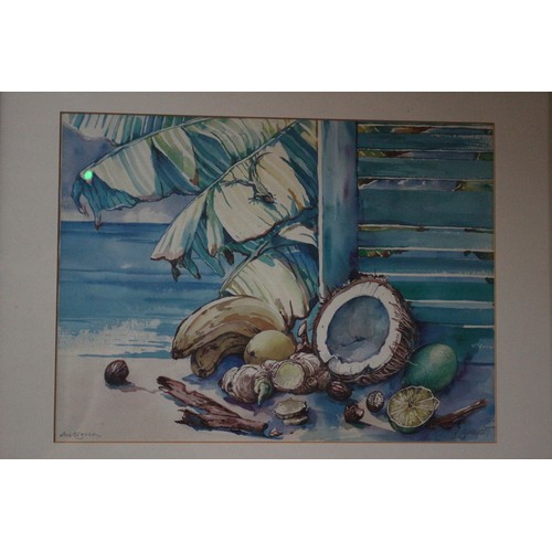 80 - Gilly Gobiret Fruit/Beach Print, 43 x 53 cm