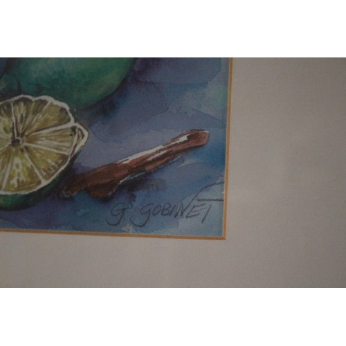 80 - Gilly Gobiret Fruit/Beach Print, 43 x 53 cm