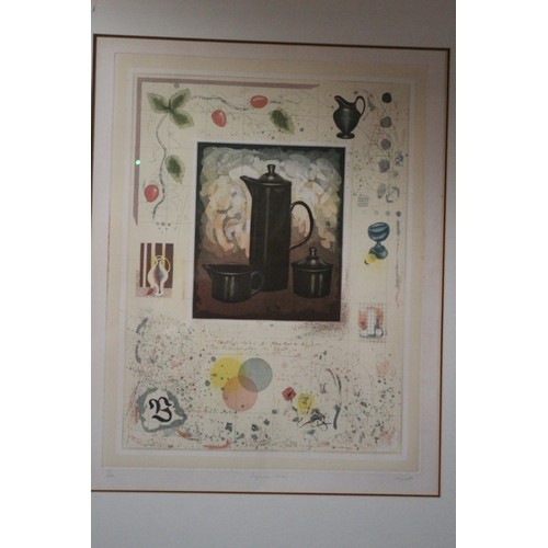 99 - Limited Edition Lithograph 'Impressions one' Signed, 64 x 78 cm